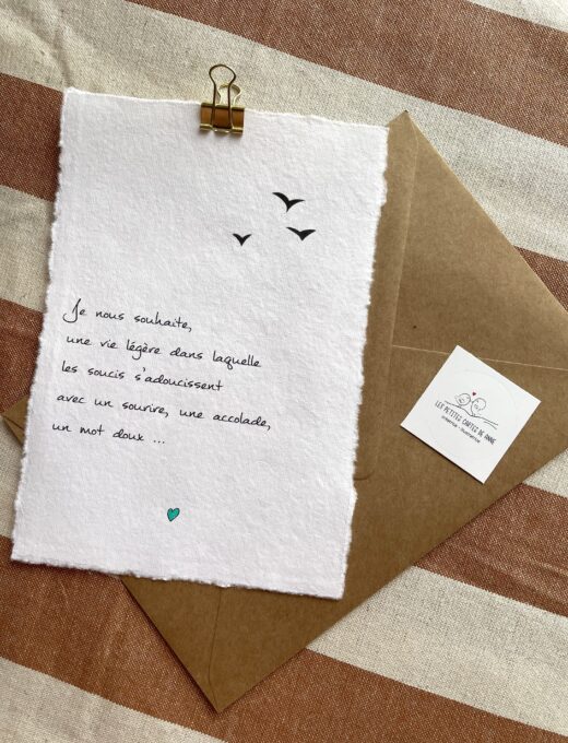 Affiche A5 Souhait "Vie légère"