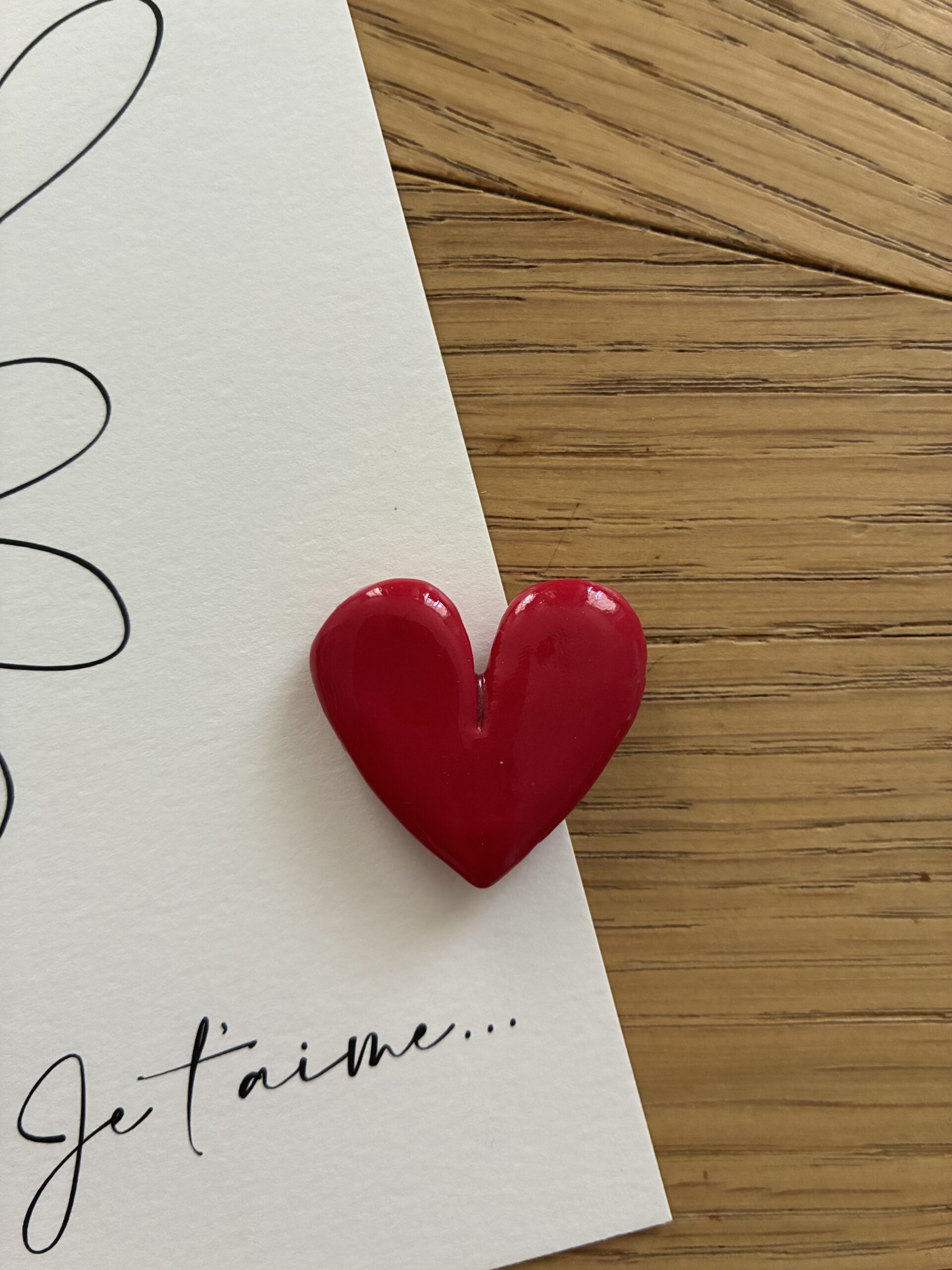 Aimant "Cœur Tendre" - "Rouge glamour"