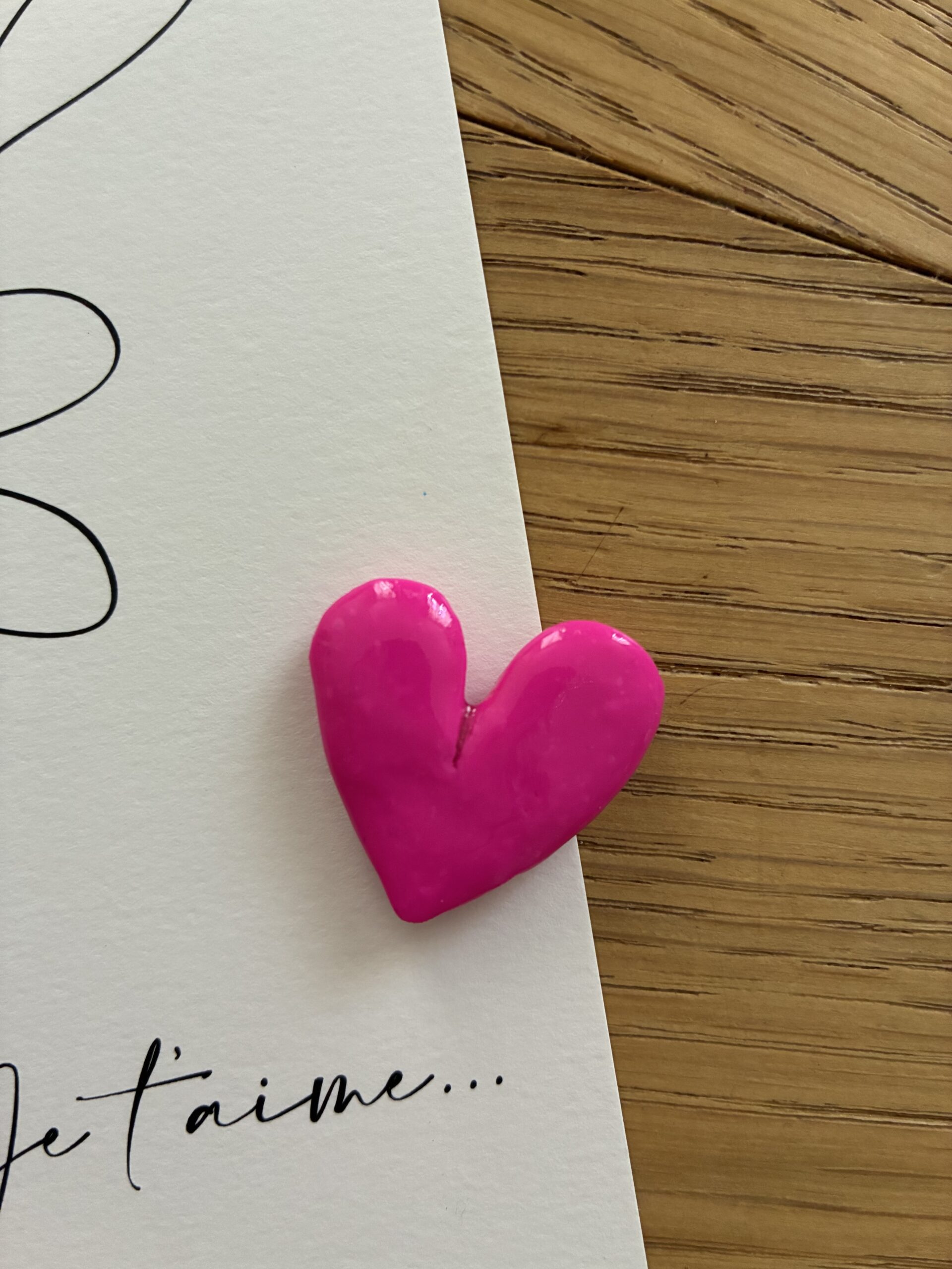 Aimant "Cœur Tendre" - "rose fuchsia"