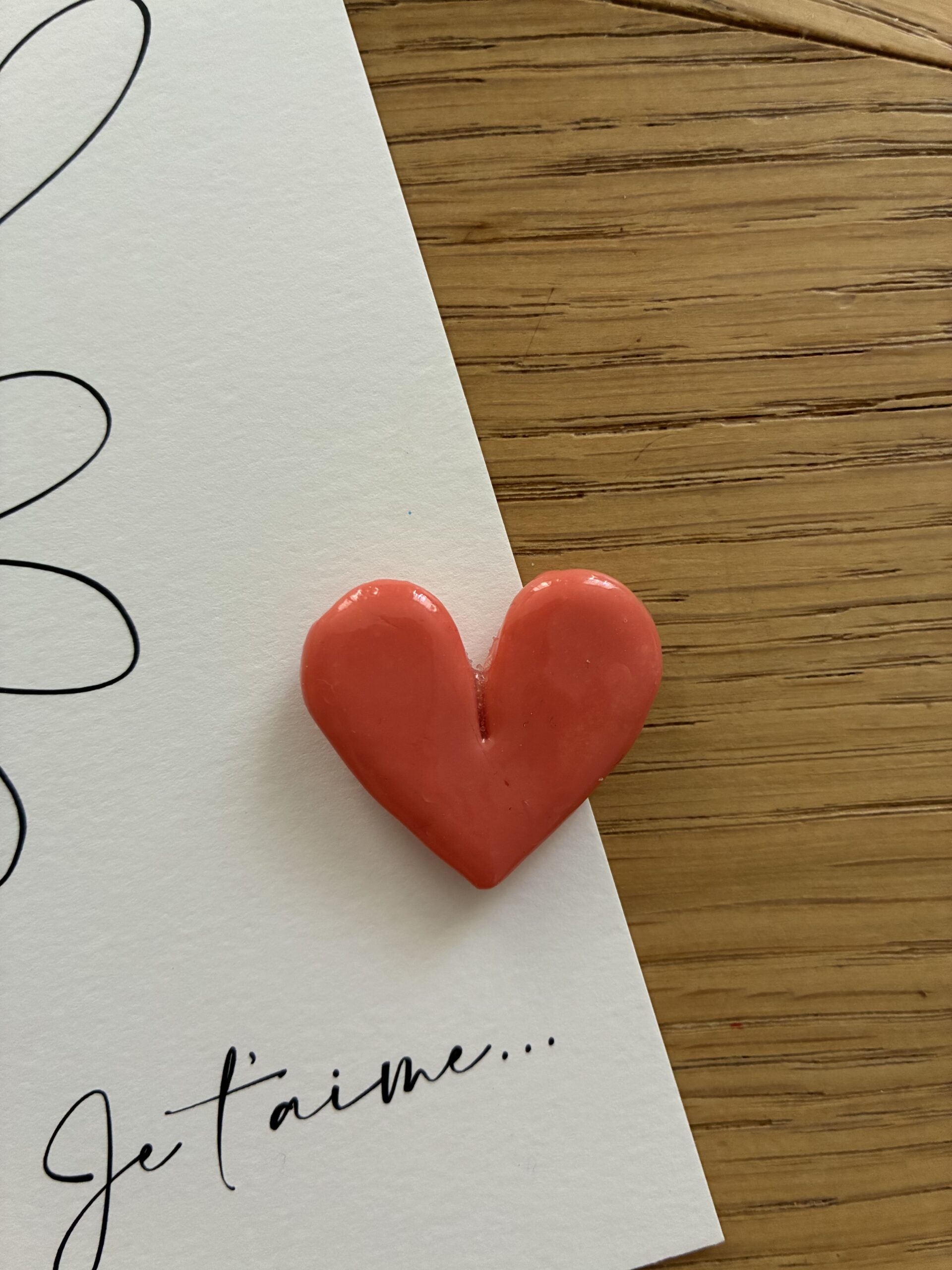 Aimant "Cœur Tendre" - "Ocre"