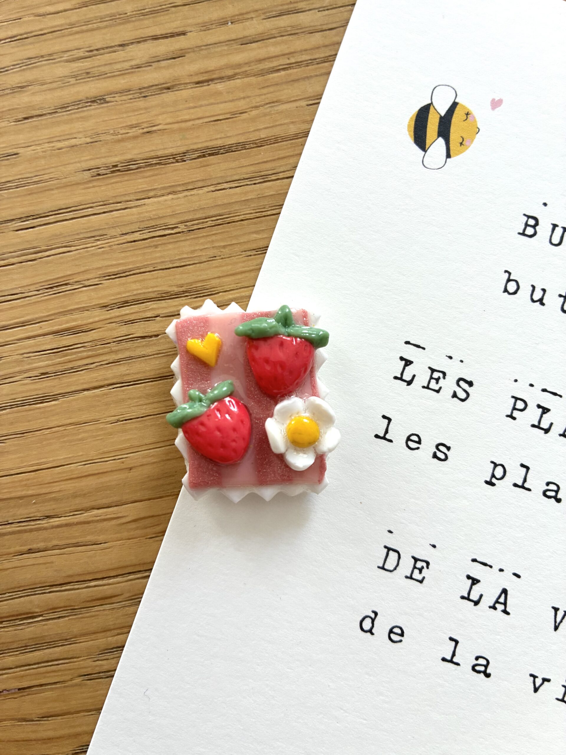 Aimant Timbre "Fraises des bois"