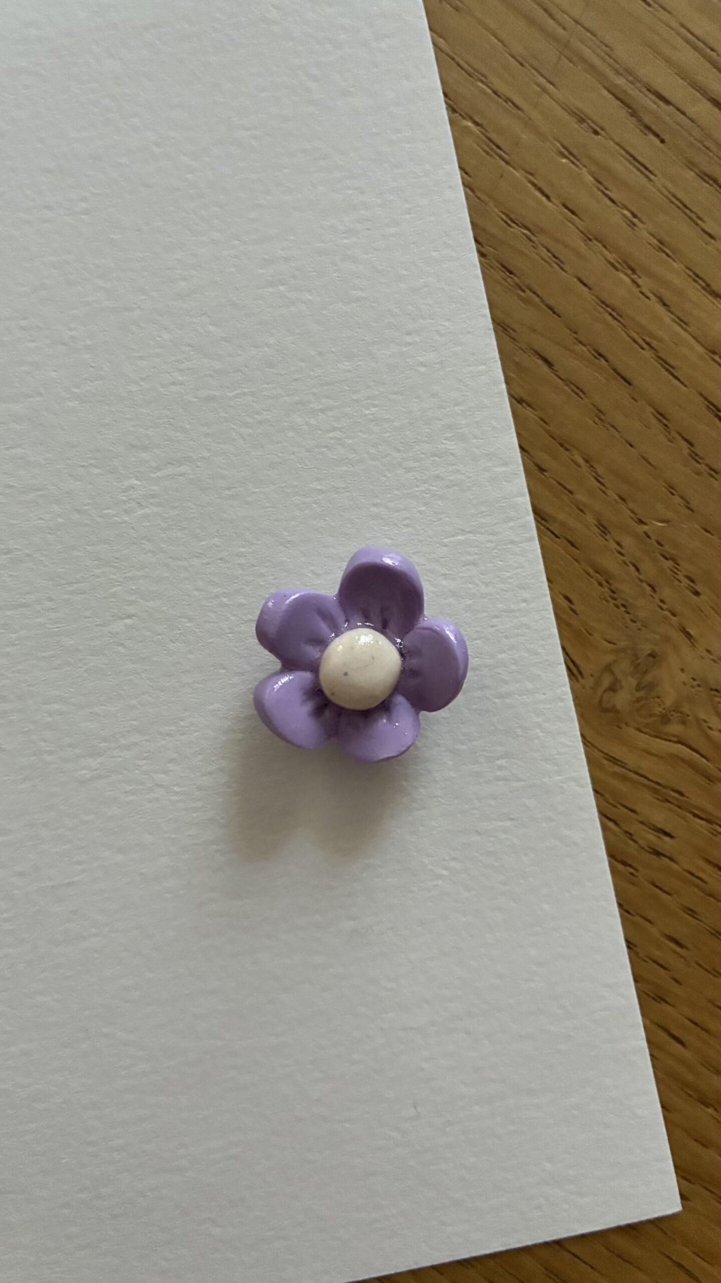 Aimant "Fleurette" - "Lilas coeur blanc