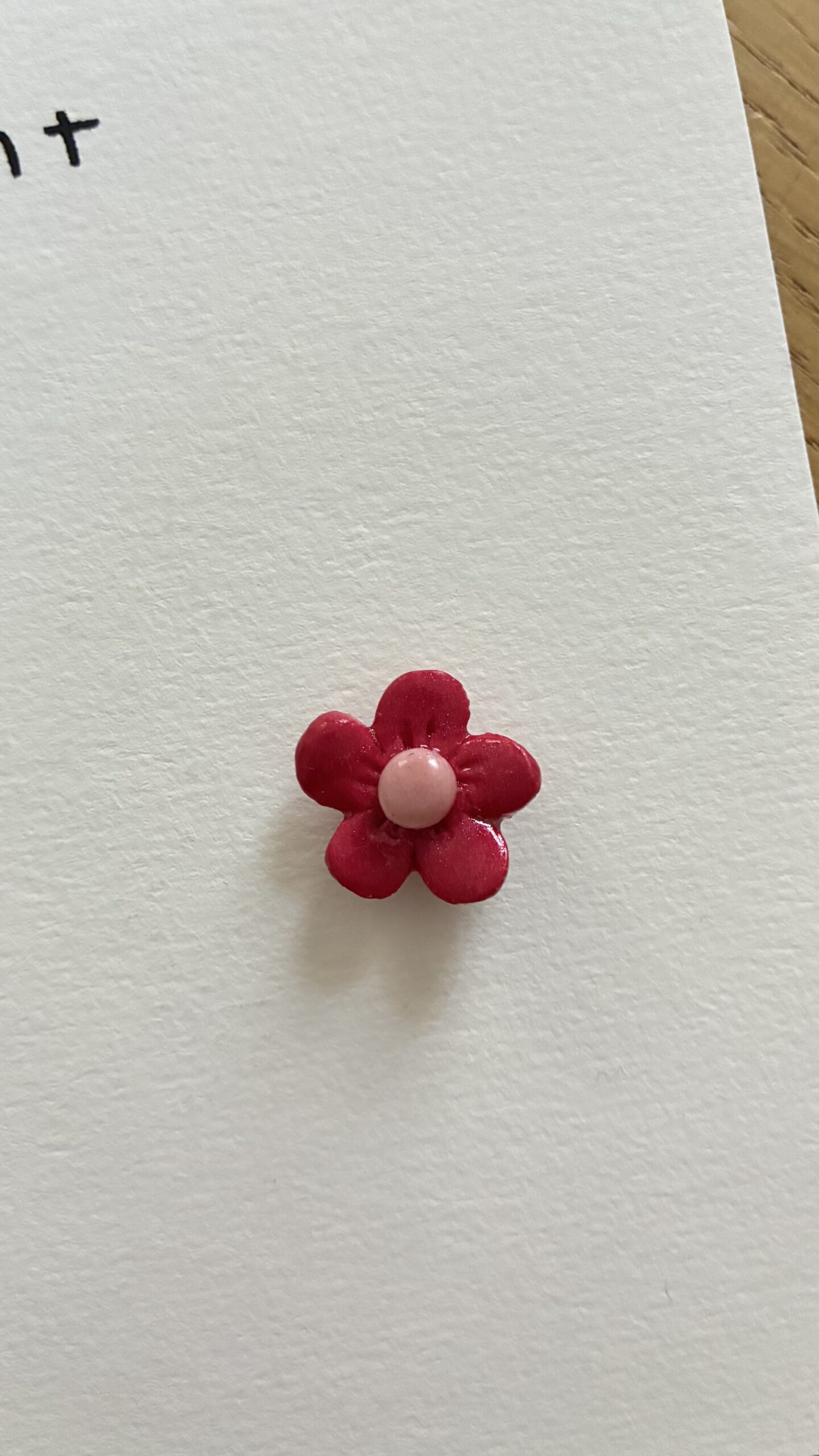 Aimant "Fleurette" - "Framboise coeur vieux rose