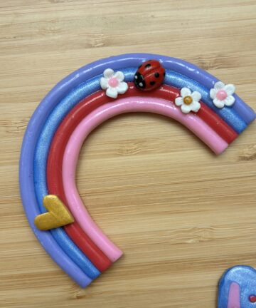 Maxi Aimant  "Arc en ciel coccinelle"